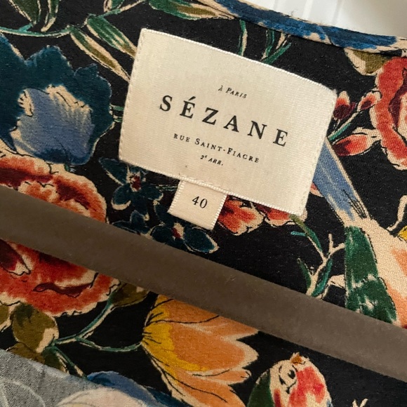 Sezane Dafne Floral Wrap Blouse - Picture 4 of 8